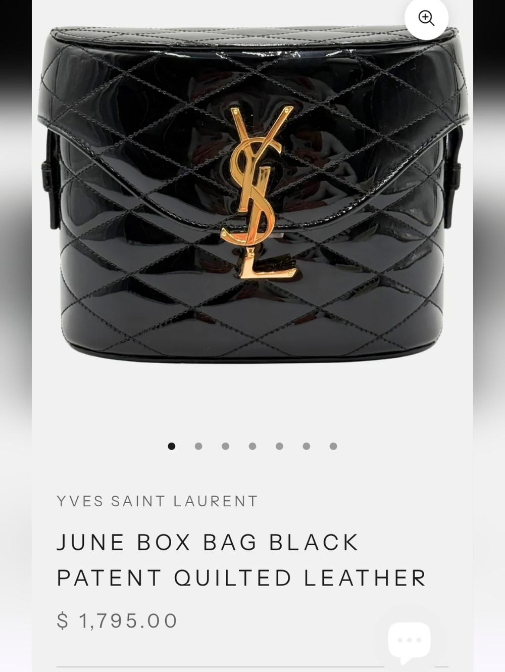 Pre-Owned Saint Laurent Black Patent Quilted Varnished Leather Box Bag